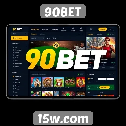 Interface do usuário do 90BET é intuitiva e moderna